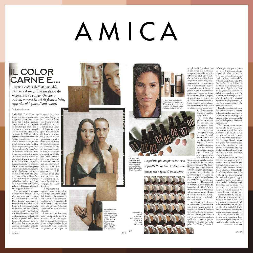 Card grafica con screenshot dell’articolo di AMICA dedicato a Color Carne
