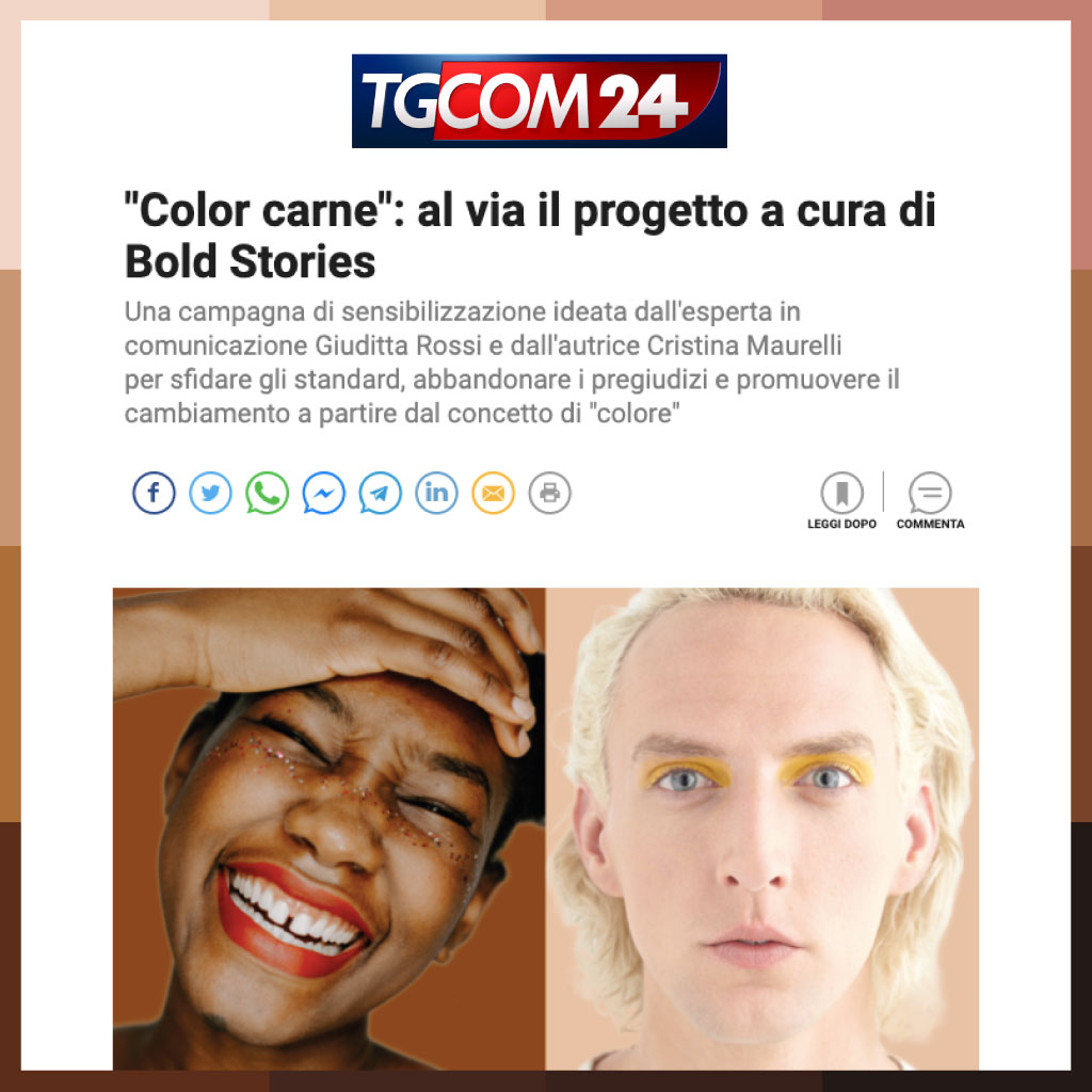 Immagine dell'articolo di TgCom24 dedicato a Color Carne